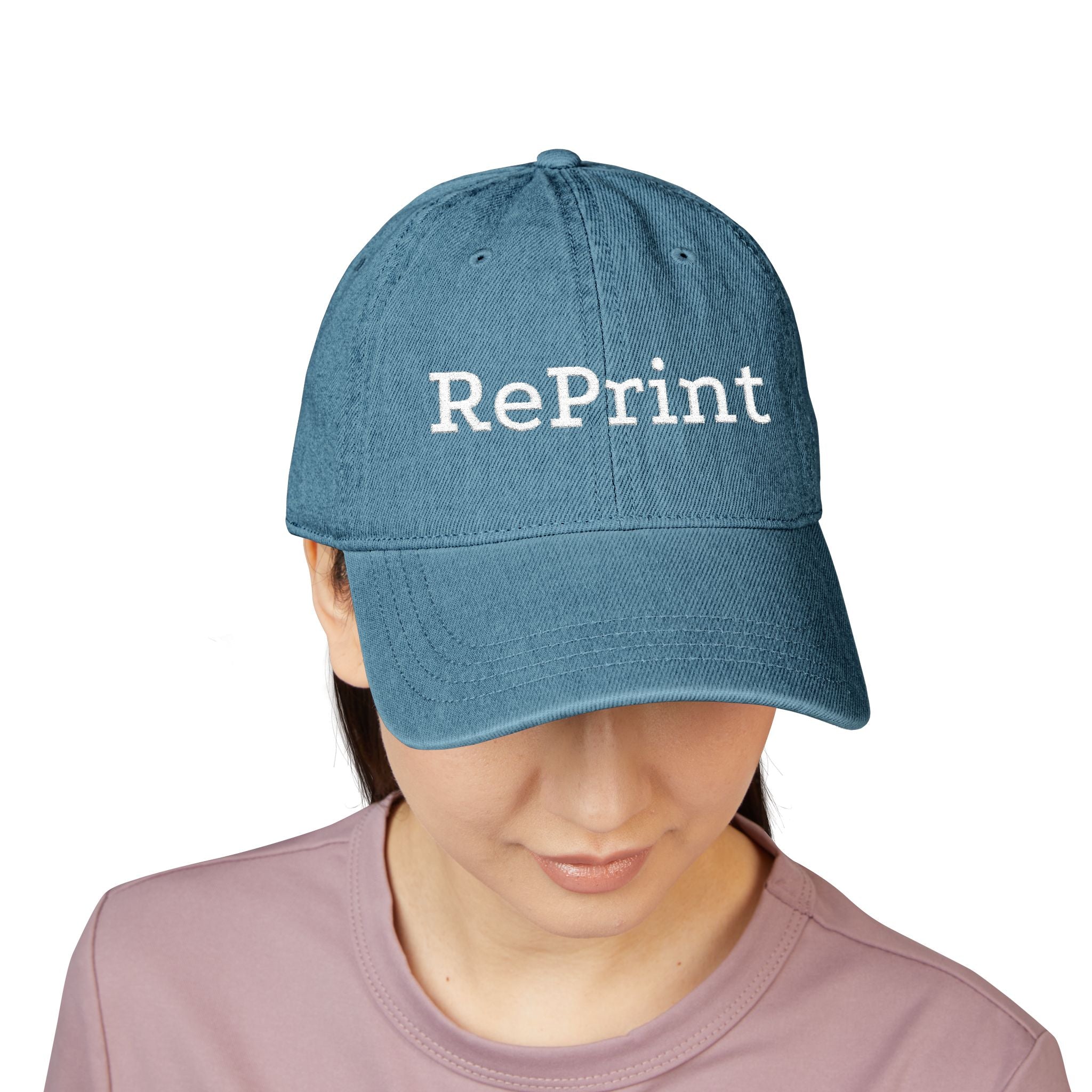 RePrint Embroidered Denim Hat